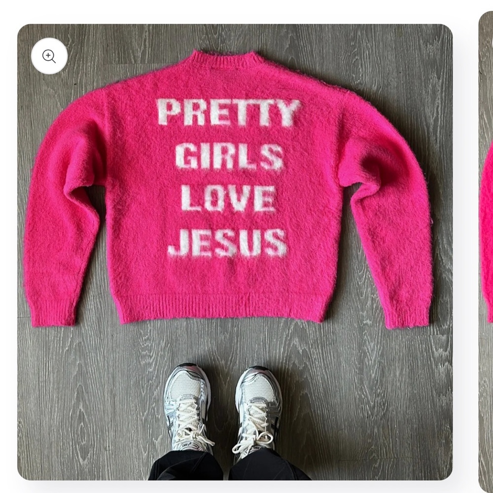 Cozy Pink “Pretty Girls Love Jesus” Sweater
